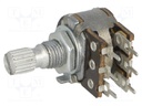 Potentiometer: shaft; single turn; 47kΩ; 100mW; ±20%; PCB,on panel