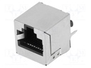 Socket; RJ45; PIN: 8; shielded; Layout: 8p8c; THT; straight