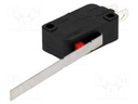 Microswitch SNAP ACTION; with lever; SPDT; 5A/250VAC; ON-(ON)