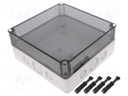 Enclosure: multipurpose; X: 180mm; Y: 182mm; Z: 84mm; TK PC; grey