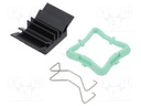 Heatsink: extruded; grilled; black; L: 19mm; W: 19mm; H: 9.5mm