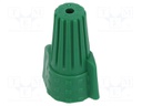 Close end; Twist Splice; 14AWG÷10AWG; screwed; green; max.105°C