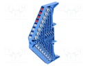 Splice terminal: rail; 1.5mm2; ways: 8; terminals: 32; blue; TS35x15