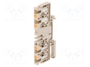 Splice terminal: rail; 4mm2; ways: 1; terminals: 4; beige; wemid