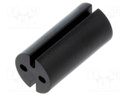 Spacer sleeve; LED; Øout: 4.8mm; ØLED: 3mm; L: 9.5mm; black; UL94HB