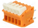 PCB terminal block; straight; 2.54mm; ways: 5; on PCBs; 80÷50um2