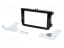 Radio mounting frame; VW; 2 DIN; black gloss