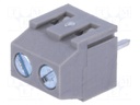 PCB terminal block; angled 90°; 3.81mm; ways: 2; on PCBs; 1.5mm2