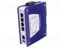 Industrial module: switch Ethernet; unmanaged; 12÷24VDC; RJ45