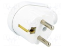 Connector: AC supply; plug; Layout: 2P+PE; white; 230VAC; 16A; PIN: 3