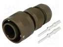 Connector: circular; VG95234; plug; male; PIN: 2; with contacts