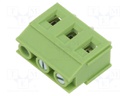 PCB terminal block; angled 90°; 7.5mm; ways: 3; on PCBs; terminal