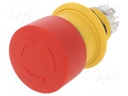 Switch: emergency stop; Stabl.pos: 2; NC x3; 16mm; red; none; Pos: 2