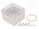 Enclosure: multipurpose; X: 80mm; Y: 82mm; Z: 55mm; Ritec; light grey