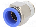 Push-in fitting; straight; -0.95÷15bar; Mat: nickel plated brass