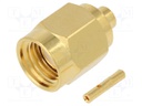 Plug; RP-SMA; reverse,female; straight; 50Ω; soldering; for cable