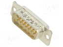 D Sub Connector, DB15, Standard, Plug, FCI D Series, 15 Contacts, DA, Solder Cup