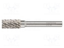Rotary burr; Ø: 8mm; L: 65mm; metal; Working part len: 20mm; rod 6mm