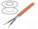 Wire; PROFIBUS; 1x2x18AWG; stranded; Cu; Al-PET foil; PVC; orange