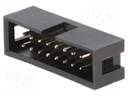Socket; IDC; male; PIN: 16; straight; THT; gold-plated; 2.54mm