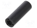 Spacer sleeve; cylindrical; polyamide; M2; L: 12mm; Øout: 4mm