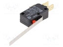 Microswitch SNAP ACTION; with lever; SPDT; 16A/250VAC; ON-(ON)