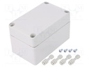 Enclosure: multipurpose; X: 75mm; Y: 125mm; Z: 75mm; MPC; light grey