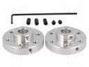 Bracket wheel; Shaft: smooth; Pcs: 2; Shaft dia: 6mm; Ø: 25.4mm