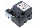 Tape; Width: 19mm; Colour: transparent; Character colour: black