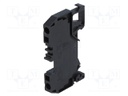 Splice terminal: rail; 0.08÷2.5mm2; ways: 1; terminals: 2; black