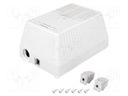 Enclosure: for power supplies; vented; X: 95mm; Y: 137mm; Z: 69mm