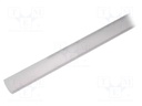 Cover for LED profiles; white; 2m; V: D; push-in