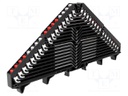 Splice terminal: rail; 1.5mm2; ways: 16; terminals: 64; black; 5A