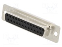 D-Sub; PIN: 25; plug; HD; female; soldering; gold-plated