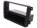 Radio mounting frame; Škoda,VW; 2 ISO; black