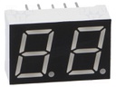 Display: LED; 7-segment; 10mm; 0.39"; No.char: 2; blue; 60mcd; anode