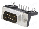 D Sub Connector, DB9, Standard, Plug, FCI Delta D Series, 9 Contacts, DE, Solder