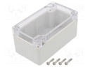 Enclosure: multipurpose; X: 65mm; Y: 115mm; Z: 55mm; polycarbonate