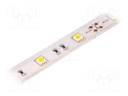 LED tape; white warm; LED/m: 30; SMD; 5050; 12V; W: 14.36mm; 120°