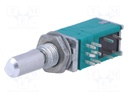 Potentiometer: shaft; single turn; 50kΩ; ±20%; 6mm; for PCB; L: 20mm