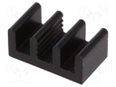 Heatsink: extruded; black; L: 8mm; W: 14mm; H: 6mm; 72K/W; aluminium