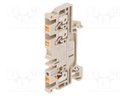 Splice terminal: rail; 2.5mm2; ways: 1; terminals: 3; beige; wemid