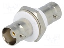 Coupler; BNC socket,both sides; insulated; straight