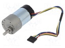 Motor: DC; with gearbox; 24VDC; 3A; Shaft: D spring; 330rpm; Ø: 37mm
