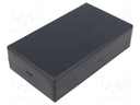 Enclosure: multipurpose; X: 74.5mm; Y: 129mm; Z: 35mm; ABS; black