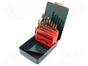 Tool accessories: drill set; Pcs: 19; Mat: HSS-CO; 1100N/mm2