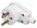 Connector: AC supply; plug; Layout: 2P+PE; white; 230VAC; 16A; PIN: 3