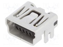 Socket; USB B mini; UX; on PCBs; SMT,THT; PIN: 5; horizontal