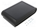 Enclosure: desktop; DESKONE; X: 140mm; Y: 220mm; Z: 56mm; ABS; grey