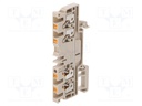 Splice terminal: rail; 2.5mm2; ways: 1; terminals: 4; beige; wemid